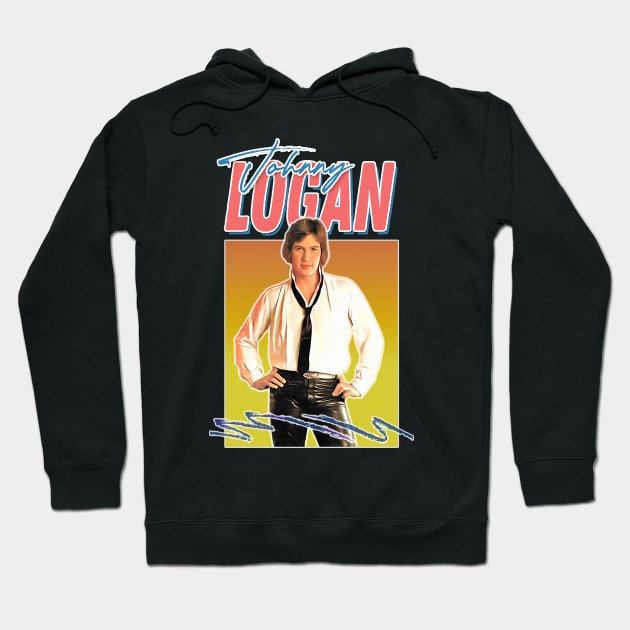 Johnny Logan 80s Aesthetic Fan Gift Design Hoodie by feck!